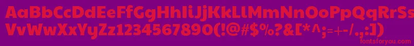 フォントPaytoneone – 紫の背景に赤い文字