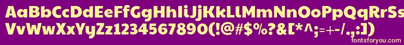 Paytoneone Font – Yellow Fonts on Purple Background