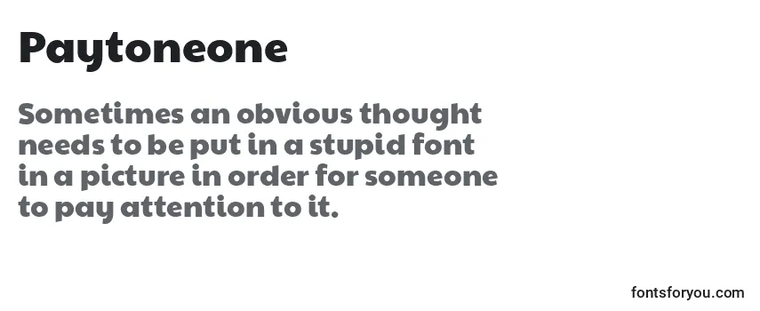 Review of the Paytoneone Font
