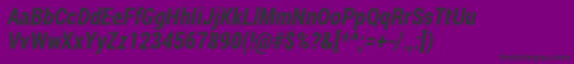 RobotoCondensedBoldItalic Font – Black Fonts on Purple Background