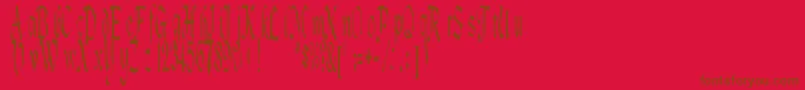 Czcionka Lotharus – brązowe czcionki na czerwonym tle