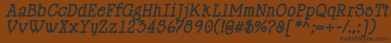 Шрифт HappyPhantomBoldItalic – чёрные шрифты на коричневом фоне