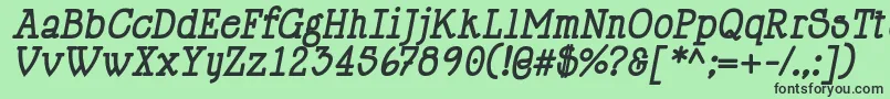 Шрифт HappyPhantomBoldItalic – чёрные шрифты на зелёном фоне