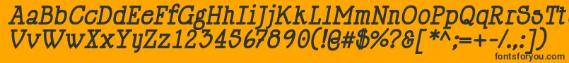 フォントHappyPhantomBoldItalic – 黒い文字のオレンジの背景