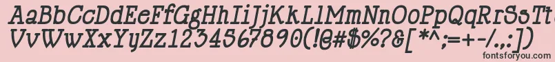 フォントHappyPhantomBoldItalic – ピンクの背景に黒い文字
