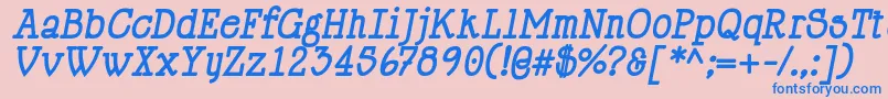 HappyPhantomBoldItalic-fontti – siniset fontit vaaleanpunaisella taustalla