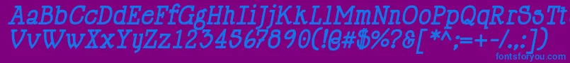 Шрифт HappyPhantomBoldItalic – синие шрифты на фиолетовом фоне