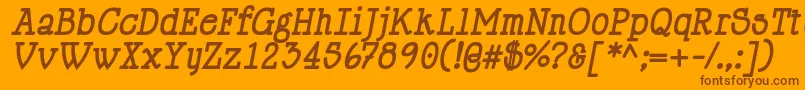 HappyPhantomBoldItalic Font – Brown Fonts on Orange Background