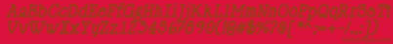HappyPhantomBoldItalic-Schriftart – Braune Schriften auf rotem Hintergrund