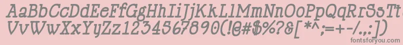 HappyPhantomBoldItalic Font – Gray Fonts on Pink Background