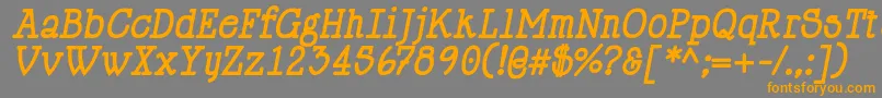 HappyPhantomBoldItalic Font – Orange Fonts on Gray Background