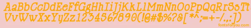 HappyPhantomBoldItalic Font – Orange Fonts on Pink Background