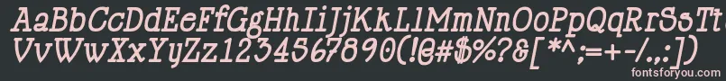 フォントHappyPhantomBoldItalic – 黒い背景にピンクのフォント