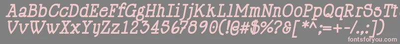 Шрифт HappyPhantomBoldItalic – розовые шрифты на сером фоне