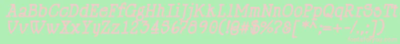 HappyPhantomBoldItalic-Schriftart – Rosa Schriften auf grünem Hintergrund