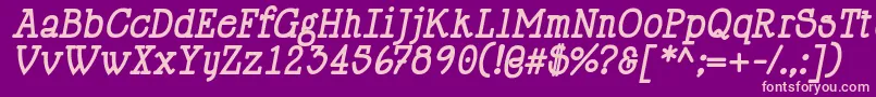 HappyPhantomBoldItalic Font – Pink Fonts on Purple Background