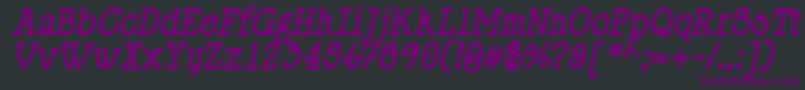 Шрифт HappyPhantomBoldItalic – фиолетовые шрифты на чёрном фоне