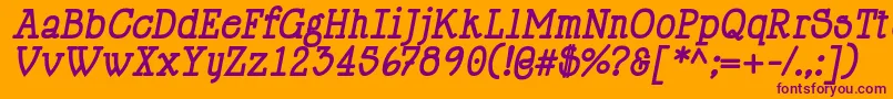 HappyPhantomBoldItalic Font – Purple Fonts on Orange Background