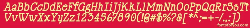 HappyPhantomBoldItalic Font – Yellow Fonts on Red Background