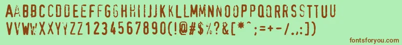 Confidentialc Font – Brown Fonts on Green Background