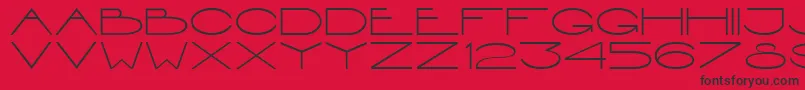 Interdimensional Font – Black Fonts on Red Background