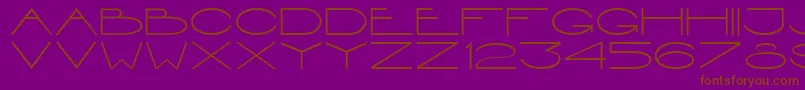 Interdimensional Font – Brown Fonts on Purple Background