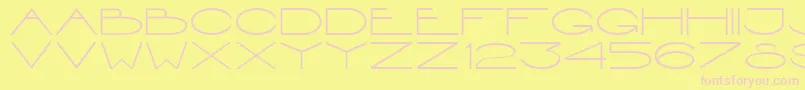 Interdimensional Font – Pink Fonts on Yellow Background