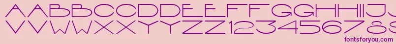 Interdimensional Font – Purple Fonts on Pink Background