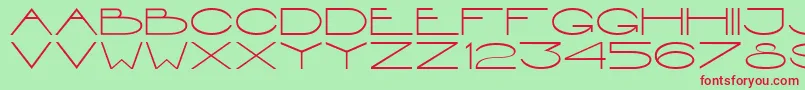 Interdimensional Font – Red Fonts on Green Background