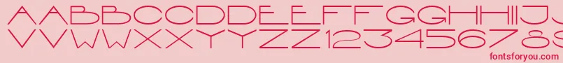 Interdimensional Font – Red Fonts on Pink Background