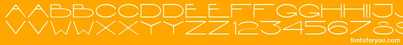 Шрифт Interdimensional – белые шрифты на оранжевом фоне