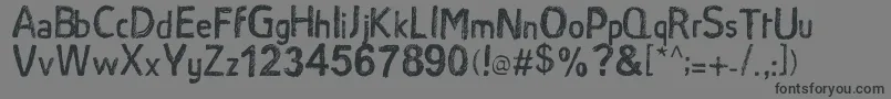SatinStitch Font – Black Fonts on Gray Background