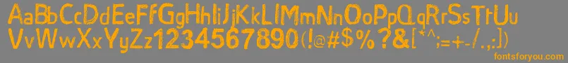 SatinStitch Font – Orange Fonts on Gray Background