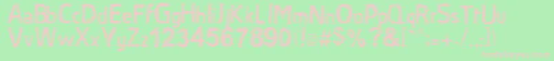 SatinStitch Font – Pink Fonts on Green Background