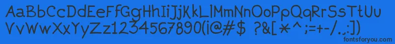 Шрифт Aprim – чёрные шрифты на синем фоне