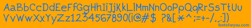 More about Aprim Font Aprim Font – Blue Fonts on Orange Background