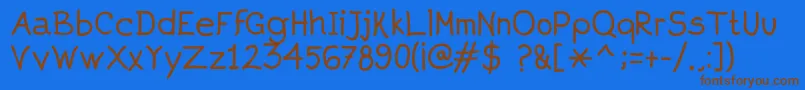 Aprim Font – Brown Fonts on Blue Background