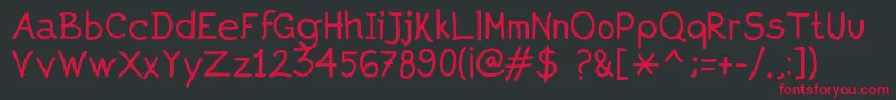 Aprim Font – Red Fonts on Black Background