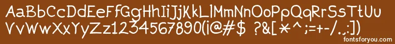 Aprim Font – White Fonts on Brown Background