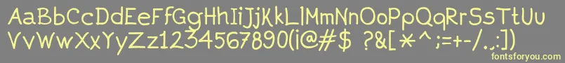 Aprim Font – Yellow Fonts on Gray Background