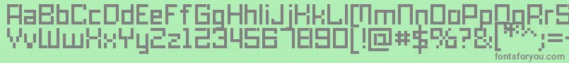 SkaCubic0175Ce Font – Gray Fonts on Green Background