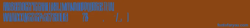 HektorRegular Font – Blue Fonts on Brown Background