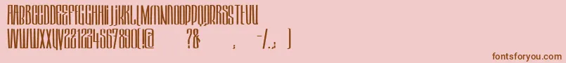 HektorRegular Font – Brown Fonts on Pink Background