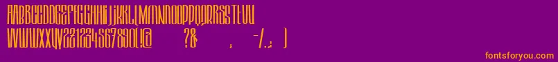 HektorRegular Font – Orange Fonts on Purple Background