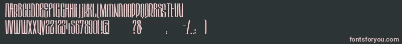 フォントHektorRegular – 黒い背景にピンクのフォント