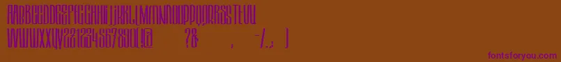 HektorRegular Font – Purple Fonts on Brown Background
