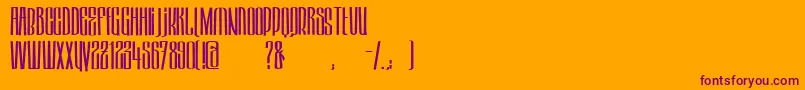HektorRegular Font – Purple Fonts on Orange Background