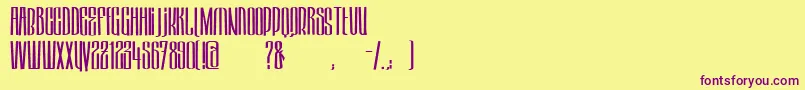 HektorRegular-Schriftart – Violette Schriften auf gelbem Hintergrund