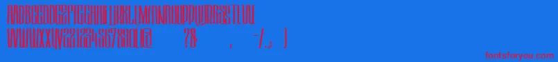 HektorRegular Font – Red Fonts on Blue Background
