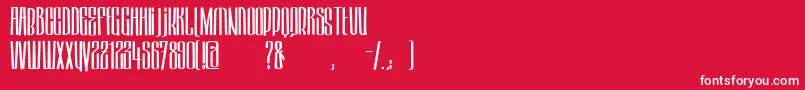 Fonte HektorRegular – fontes brancas em um fundo vermelho